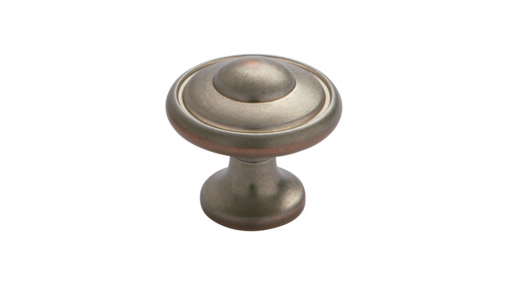 Antique Pewter Copper Beveled Knob
