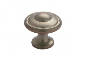 Antique Pewter Copper Beveled Knob