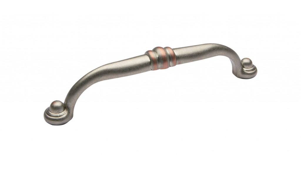 Antique Pewter Copper Large Barrel Pull