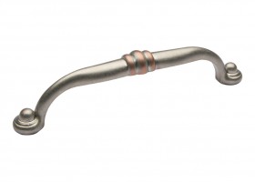 Antique Pewter Copper Large Barrel Pull