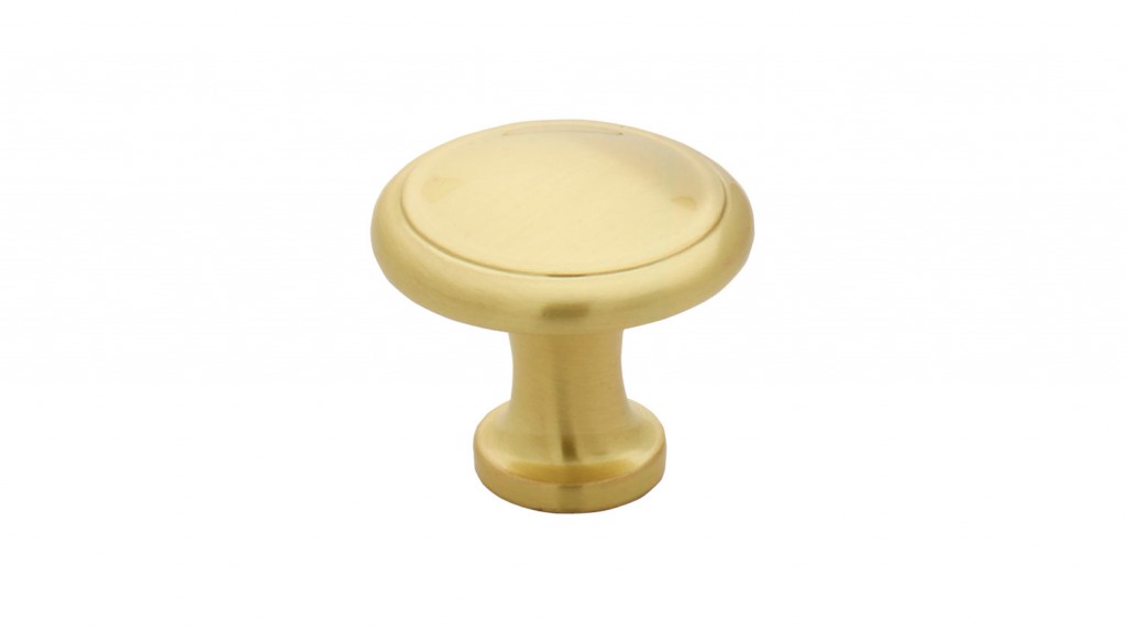 Satin Brass Button Knob