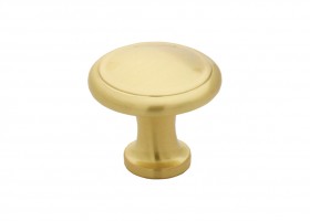 Satin Brass Button Knob