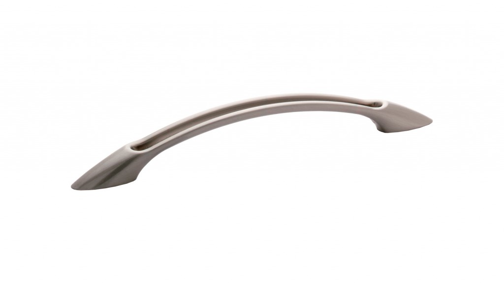 Satin Nickel Large Slotted Steel Pull